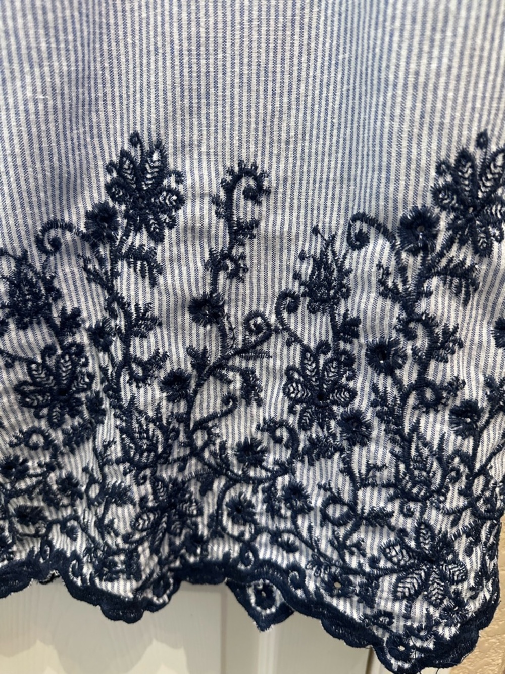 Mlle Gabrielle Light Blue Embroidered Summer Dress - Picture 3 of 4